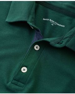 Green Cotton Pique Polo Shirt