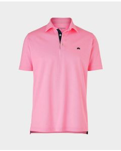 Pink Cotton Short Sleeve Polo Shirt