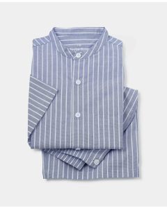 Blue Striped Short Pyjama Set