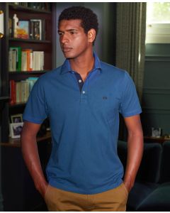 Denim Blue Short Sleeve Polo Shirt