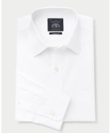 White Poplin Classic Fit Formal Shirt - Single or Double Cuff