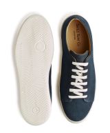 Navy Suede Trainers - Overhead And Sole Shot - MSH773NAV
