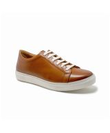 Tan Leather Trainers - MSH772TAN