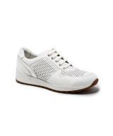 White Leather Sports Trainers - MSH774WHT - Small Image 280x344px