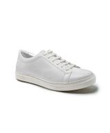 White Leather Trainers - MSH772WHT