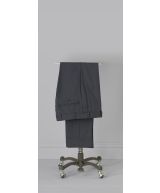 Limited Edition Grey Sharkskin Wool Tailored Suit Trousers