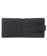 Black Leather Classic Tab Wallet