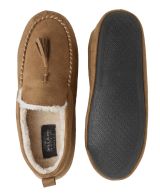 Tan Microsuede Moccasin Slippers