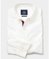 White Oxford Casual Shirt with contrast placket