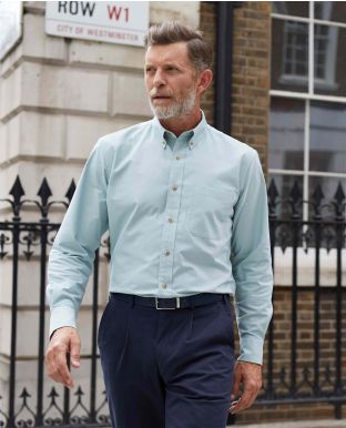 Dusky Teal Button-Down Oxford Shirt