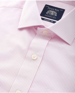 Pink Poplin Classic Fit Shirt - Single Cuff