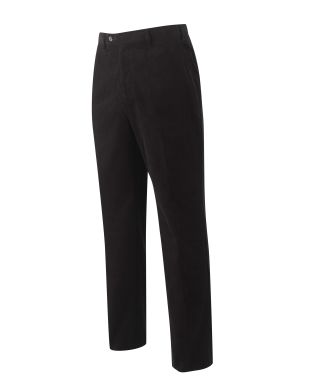 Black Classic Fit Corduroy Trousers - MCT330BLK - Large Image