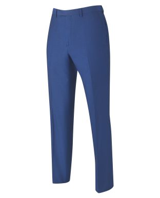 Bright Blue Tailored Business Suit Trousers - MFT506BLU - Large Image
