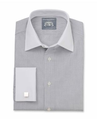 Carlton Black White Fine Check Made-To-Measure Shirt