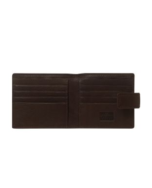 Chocolate Leather Classic Tab Wallet