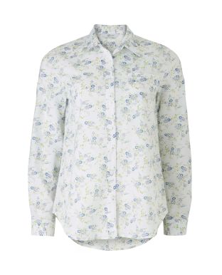 Ditsy Vintage Print Semi-Fitted Women's Shirt
