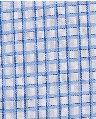 Ernest Blue White Shadow Check Made-To-Measure Shirt