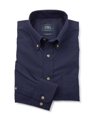 Navy Classic Fit Button-Down Oxford Shirt