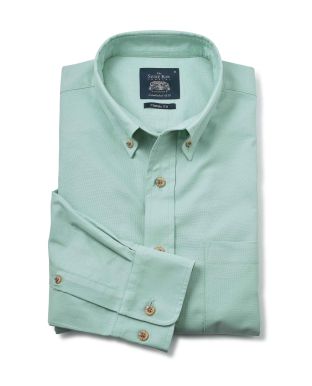 Dusky Teal Button-Down Oxford Shirt   - 1188DEG