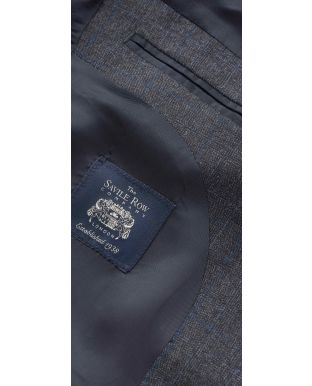 Grey Check Wool-Blend Tailored Suit Jacket - Lining - MFJ362GRY
