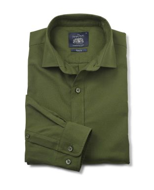 Khaki Slim Fit Oxford Shirt   - 1405KHA