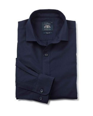 Navy Slim Fit Oxford Shirt   - 1405NAV