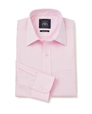 Pale Pink Fine Twill Classic Fit Shirt - 1363PNK