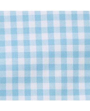 Turquoise Gingham Check Classic Fit Casual Shirt - Fabric Detail - 1353TUR