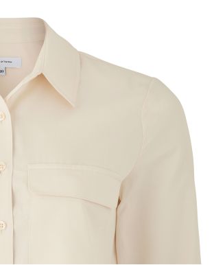 Women'S Cream Modal Semi-Fitted Shirt