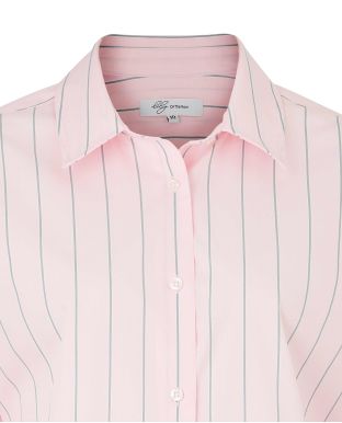 Women's Pink Stripe Oversized Shirt