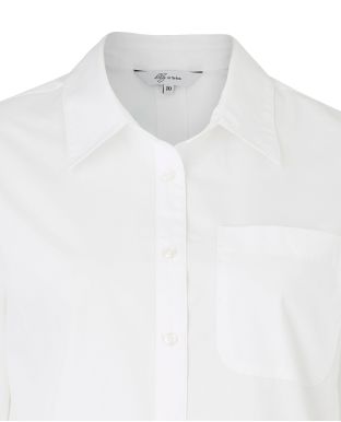 Women's White Poplin Semi-Fitted Shirt