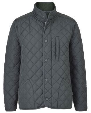 Dark Grey Quilted Jacket with Recycled Outer