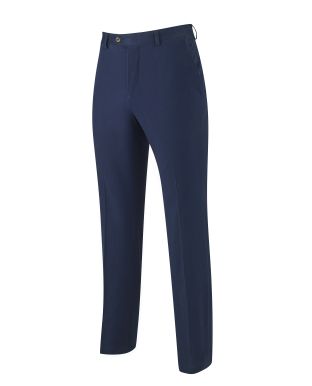 Navy Flat Front Slim Fit Chinos