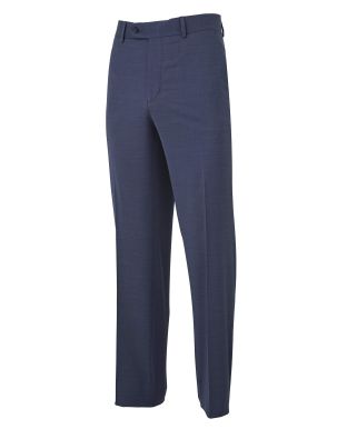 Dark Blue Wool-Blend Tailored Suit Trousers