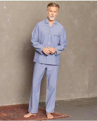 Mid Blue Organic Cotton Pyjamas