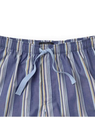 Multi Stripe Peached Cotton Lounge Shorts