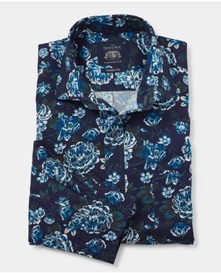 Navy Floral Shirt