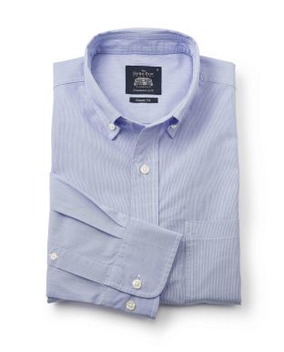 Navy Stripe Classic Fit Button-Down Shirt