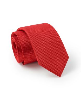 Red Skinny Textured Silk Tie