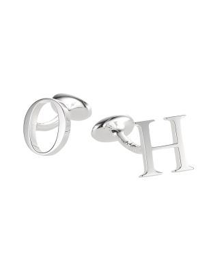 Initial Letter Sterling Silver Cufflinks