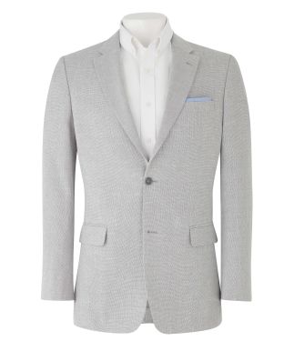 Stone Linen Classic Fit Suit Jacket - MFJ291STN Large Image