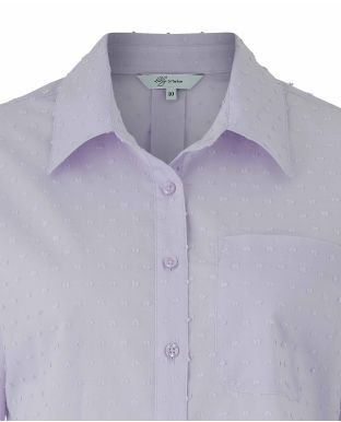 Women's Lilac Dobby Spot Semi-Fitted Shirt