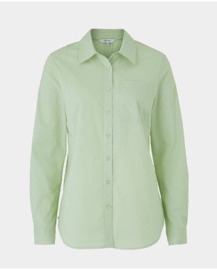 Women's Pale Green Dobby Spot Semi-Fitted Shirt