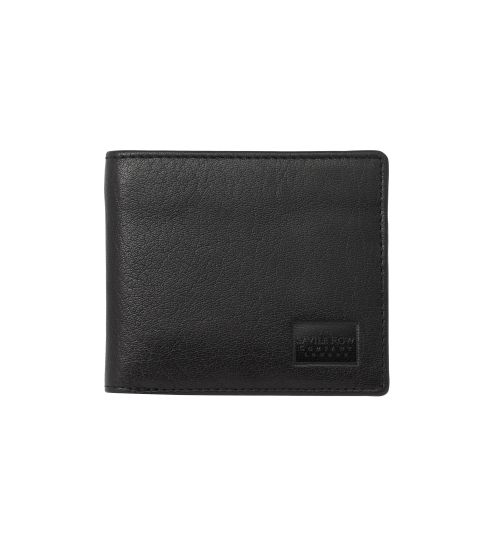 Mens Black Leather Classic Billfold Wallet Company. | Savile Row Co