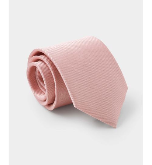 Men’s Fine Twill Pure Silk Tie in Dusty Pink | Savile Row Co