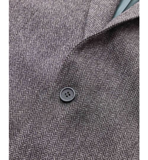 Men's Grey Tweed Herringbone Jacket For Men | Savile Row Co