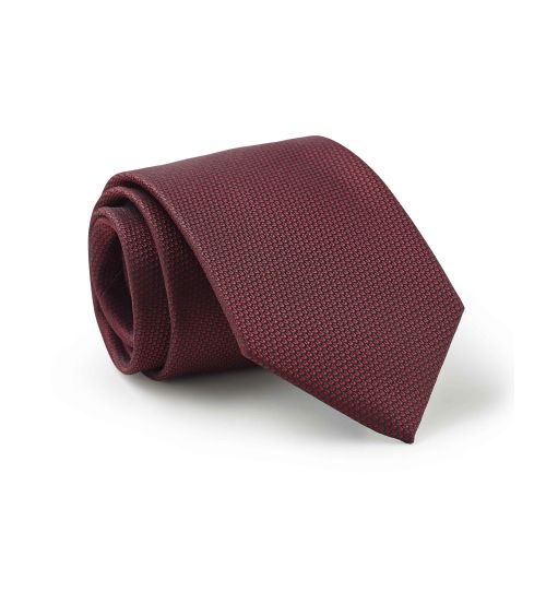 Burgundy Vegan Tie Made From Recycled Fabric | Savile Row Co