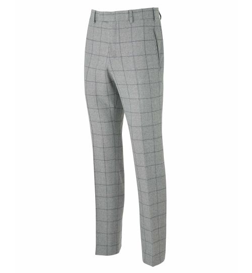 Buy Ted Baker Men Blue Wool Blend Check Trousers Online - 871290 | The  Collective