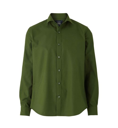 Men’s Slim Fit Oxford Shirt in Khaki | Savile Row Co
