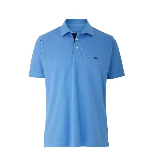 Men’s blue short sleeve polo shirt | Savile Row Co